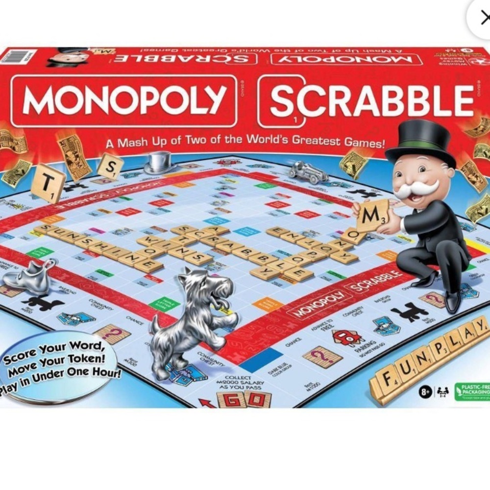 NIB Monopoly Scrabble Board Game - - Picture 1 of 3